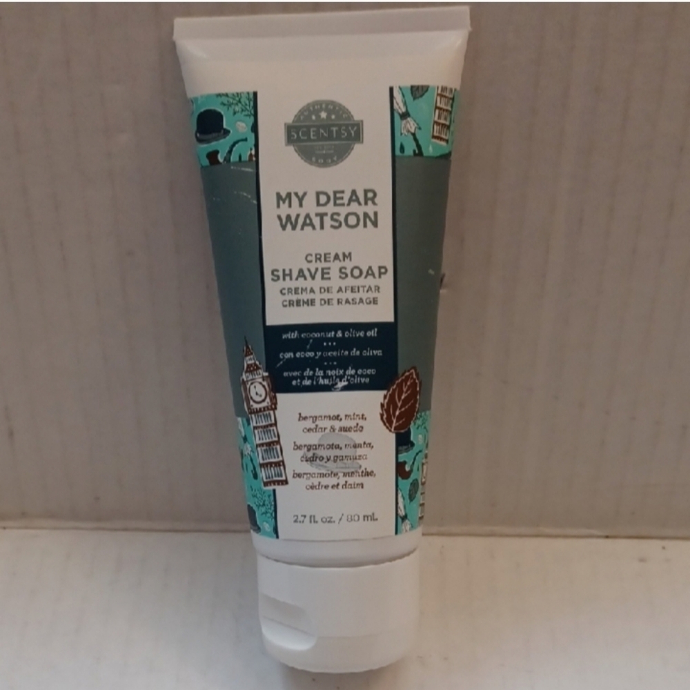 4/$40 New Scentsy "My Dear Watson" Cream Shave Soap (Sealed)